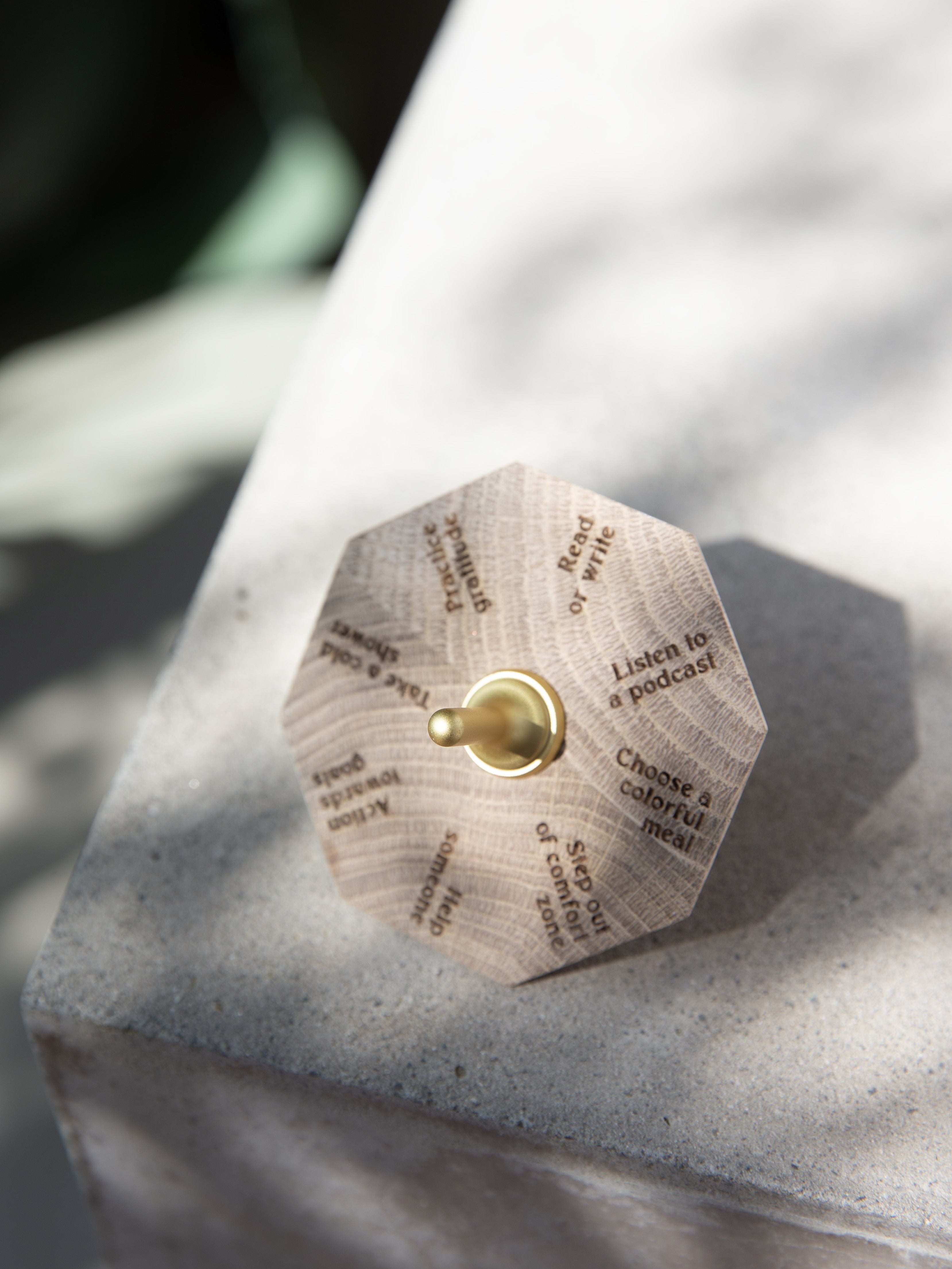 ChiCura Living, Art & Frames Spinning Top - The Soul Pleaser Living / The Mindful Heart Oak / Brass
