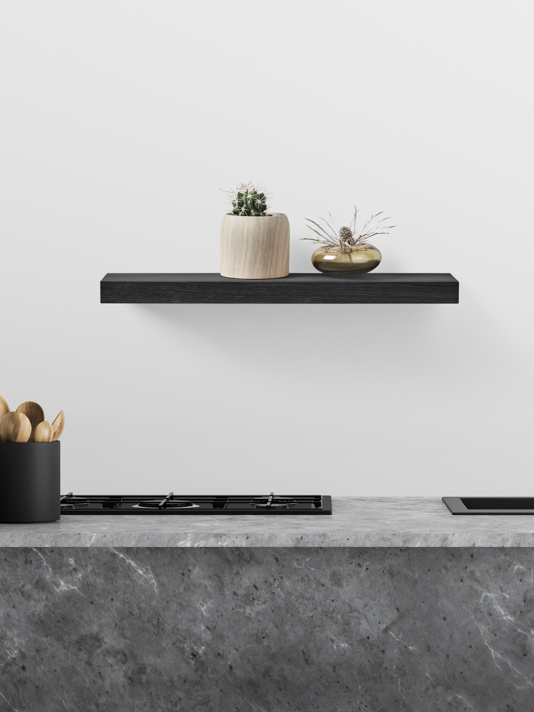 ChiCura Living, Art & Frames Tabula Hylde CC3 Sort - 45 cm Living / Shelves Black