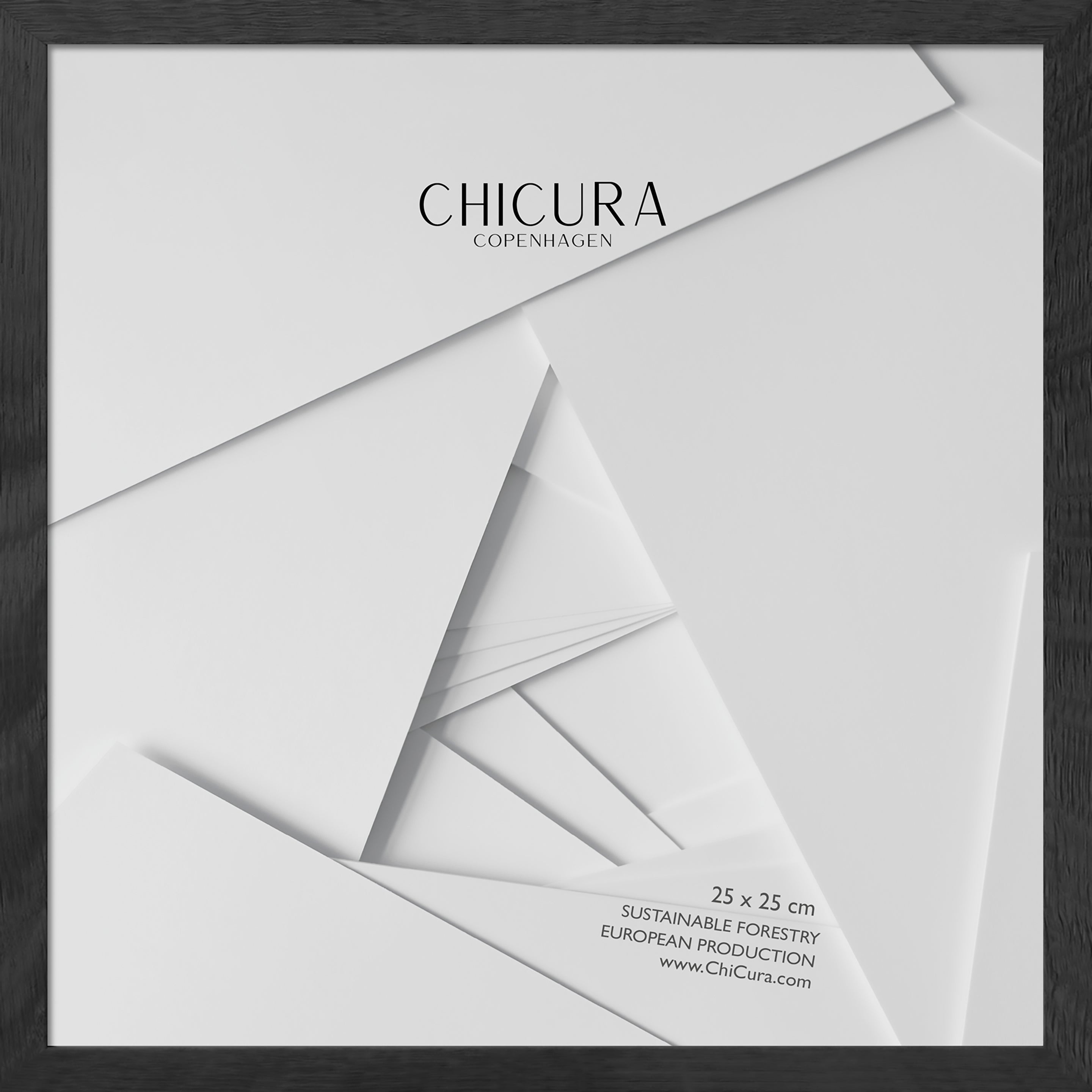 ChiCura Living, Art & Frames Træramme - 25x25cm - Sort - Akrylglas Frames / Wood Black