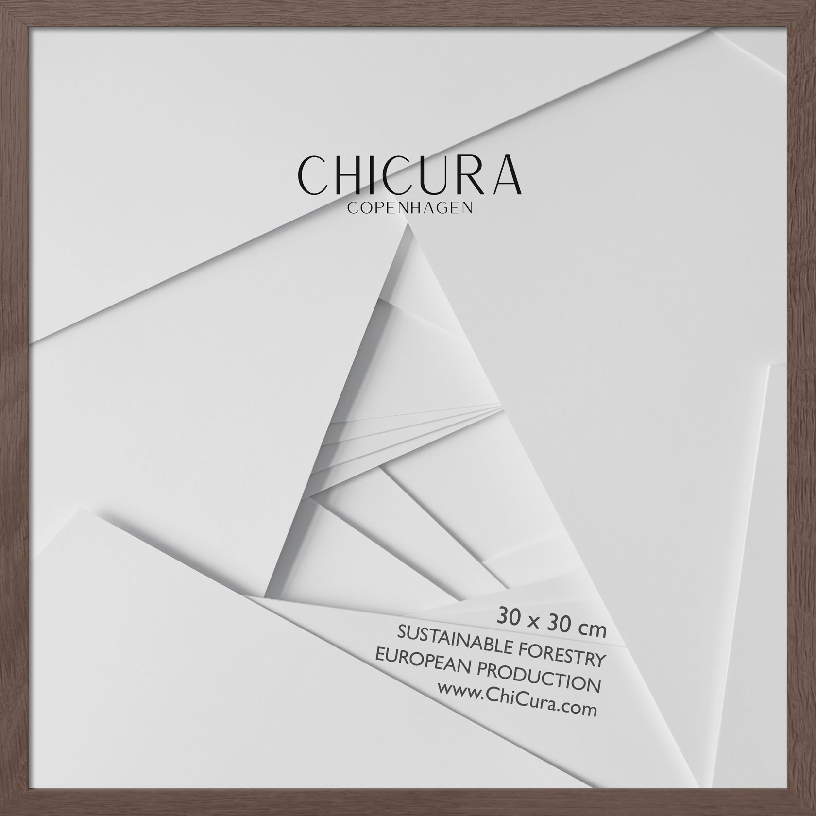 ChiCura Living, Art & Frames Træramme - 30x30cm - Brun Egetræ - Anti-reflektiv Akrylglas Frames / Wood Brown