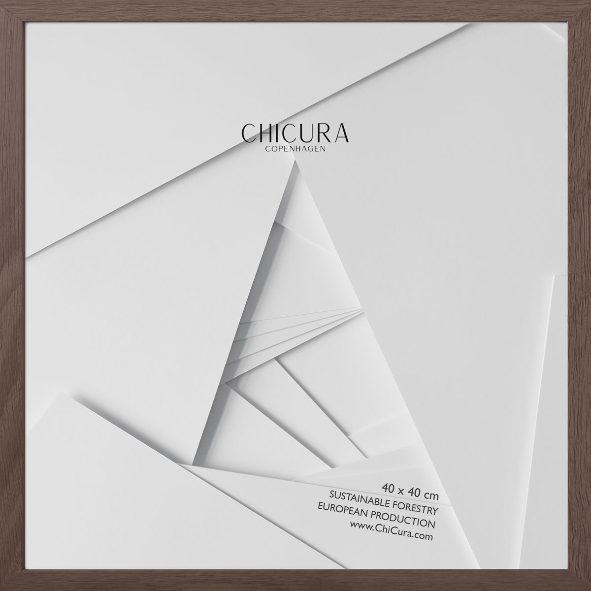 ChiCura Living, Art & Frames Træramme - 40x40cm - Brun Egetræ - Anti-reflektiv Akrylglas Frames / Wood Solid Brown