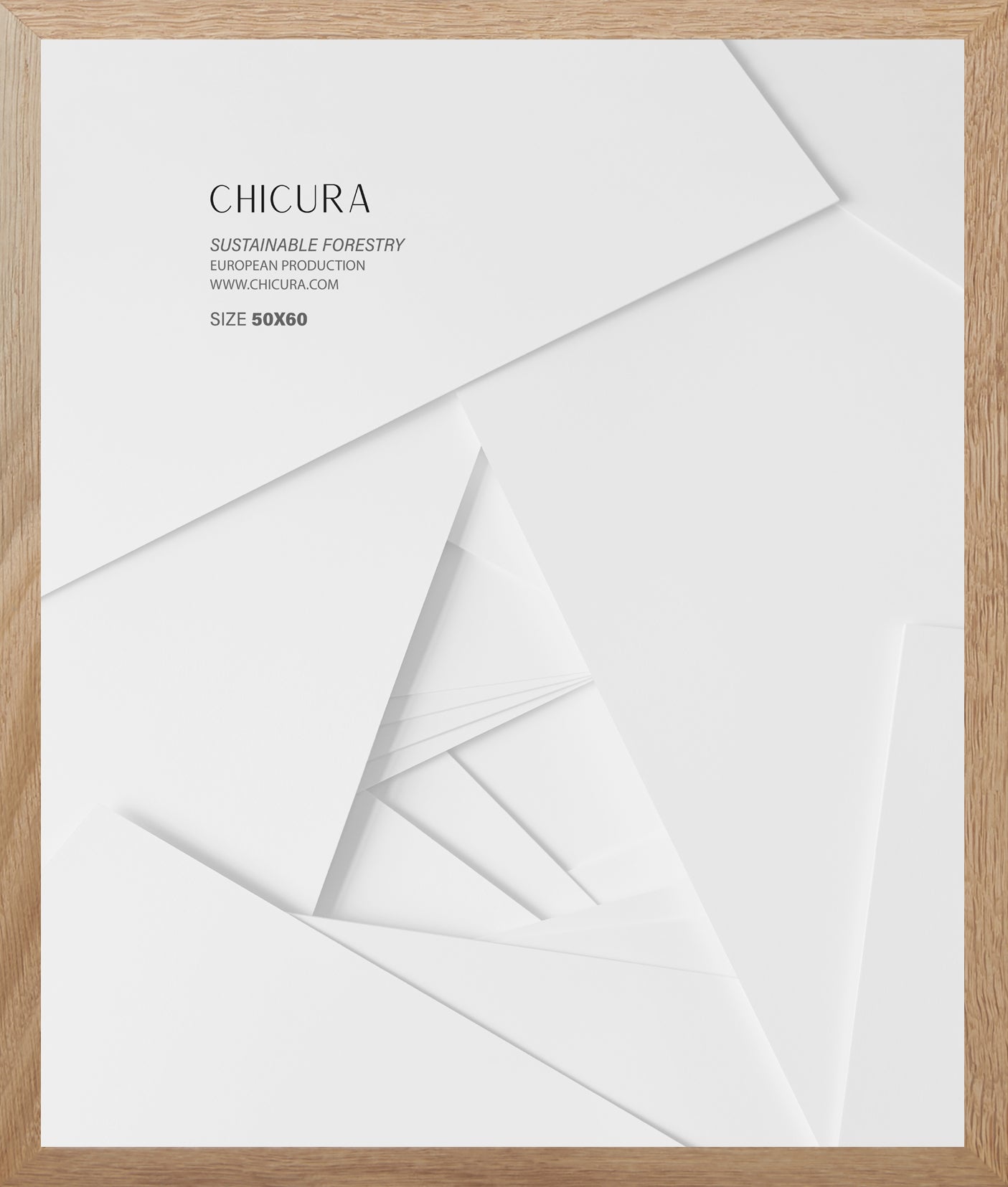 ChiCura Living, Art & Frames Træramme - 50x60cm - Egetræ - Akrylglas Frames / Wood Solid Oak