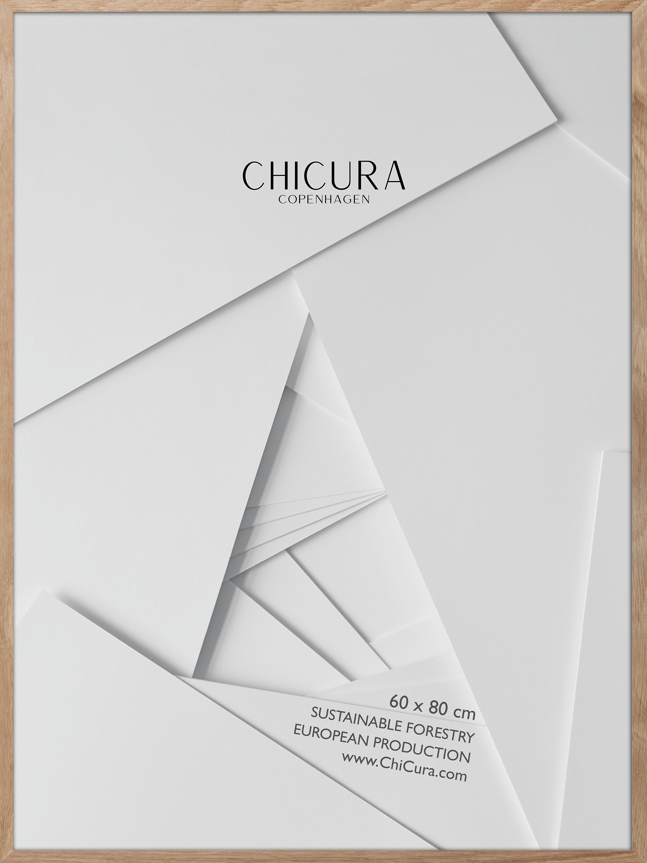 ChiCura Living, Art & Frames Træramme - 60x80cm - Egetræ - Glas Frames / Wood Solid Oak
