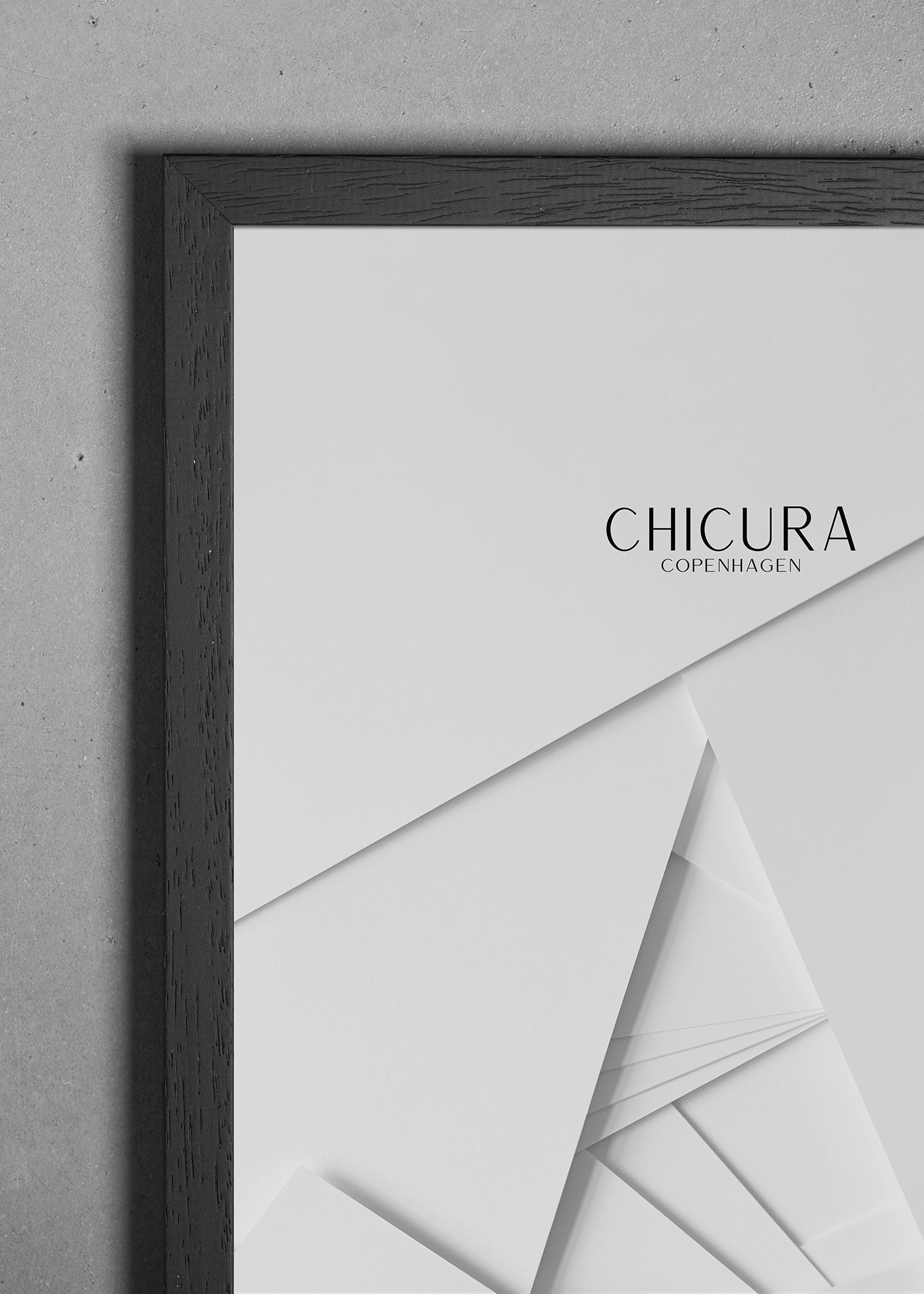 ChiCura Living, Art & Frames Træramme - 60x80cm - Sort - Glas Frames / Wood Solid Black