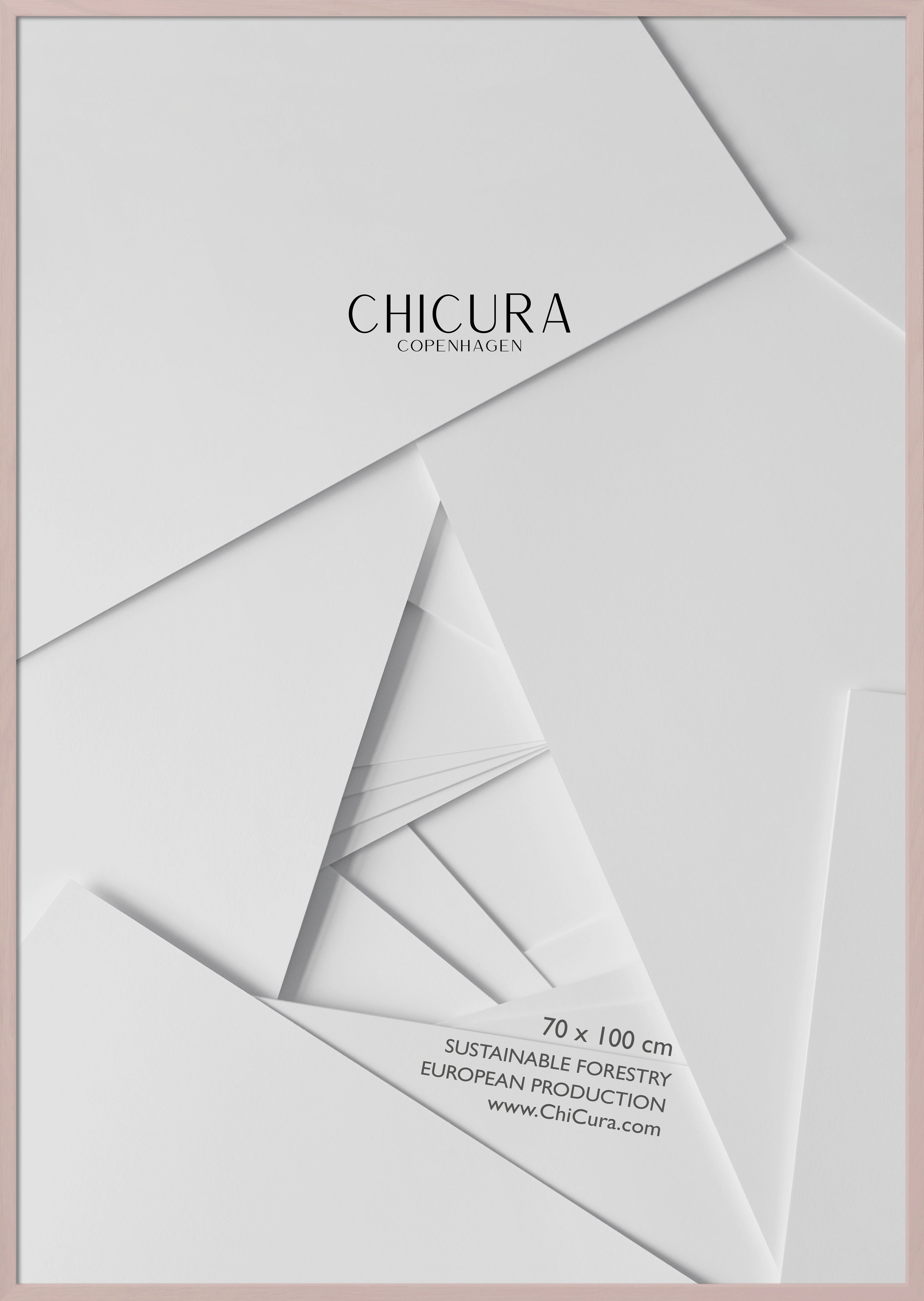ChiCura Living, Art & Frames Træramme - 70x100cm - Rosa - Glas - KUN V. AFHENTNING Frames / Wood Rose
