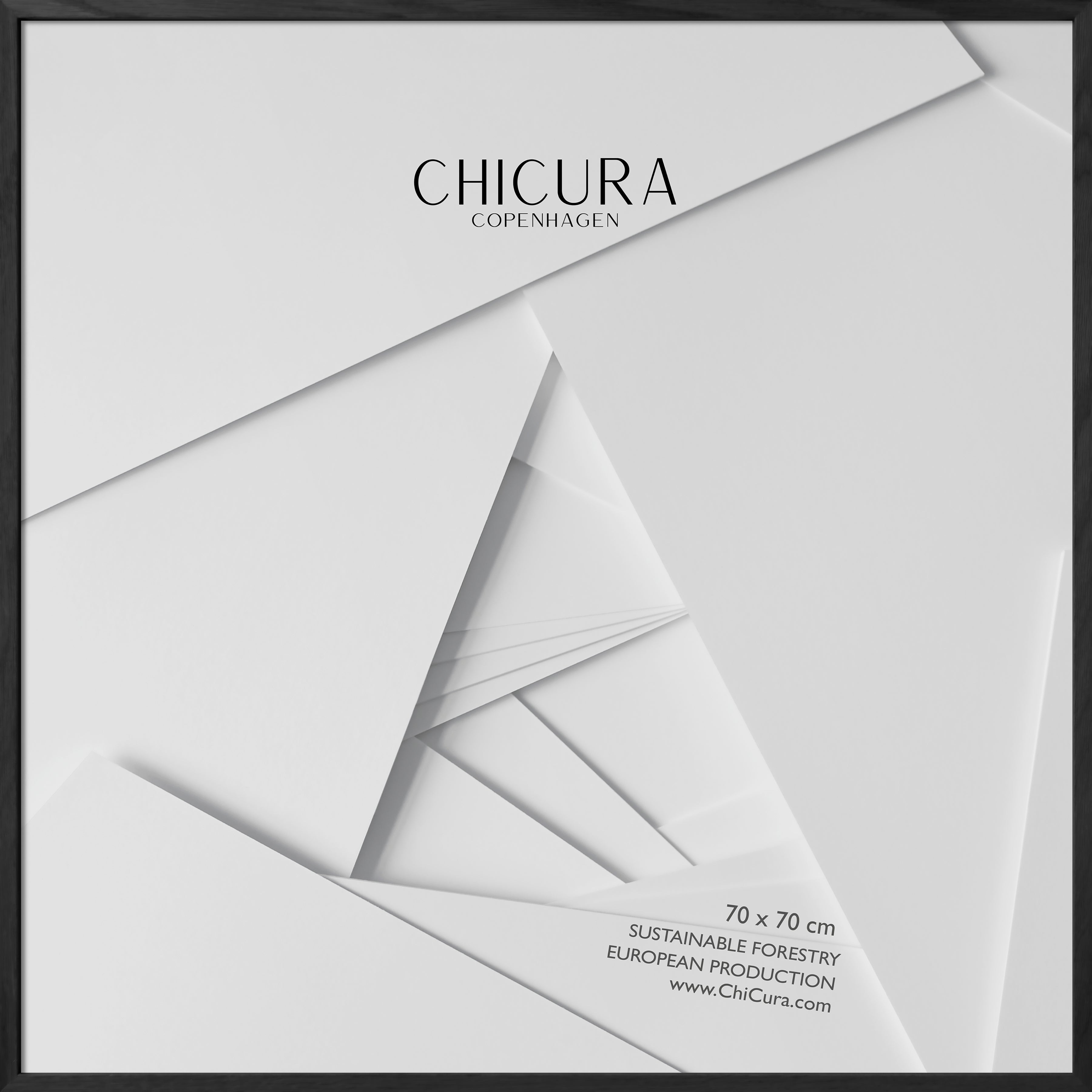 ChiCura Living, Art & Frames Træramme - 70x70cm - Sort - Akrylglas Frames / Wood Black