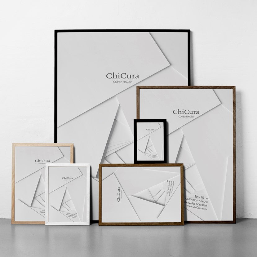 ChiCura Living, Art & Frames Træramme - A2 - Brun Egetræ - Glas Frames / Wood Brown