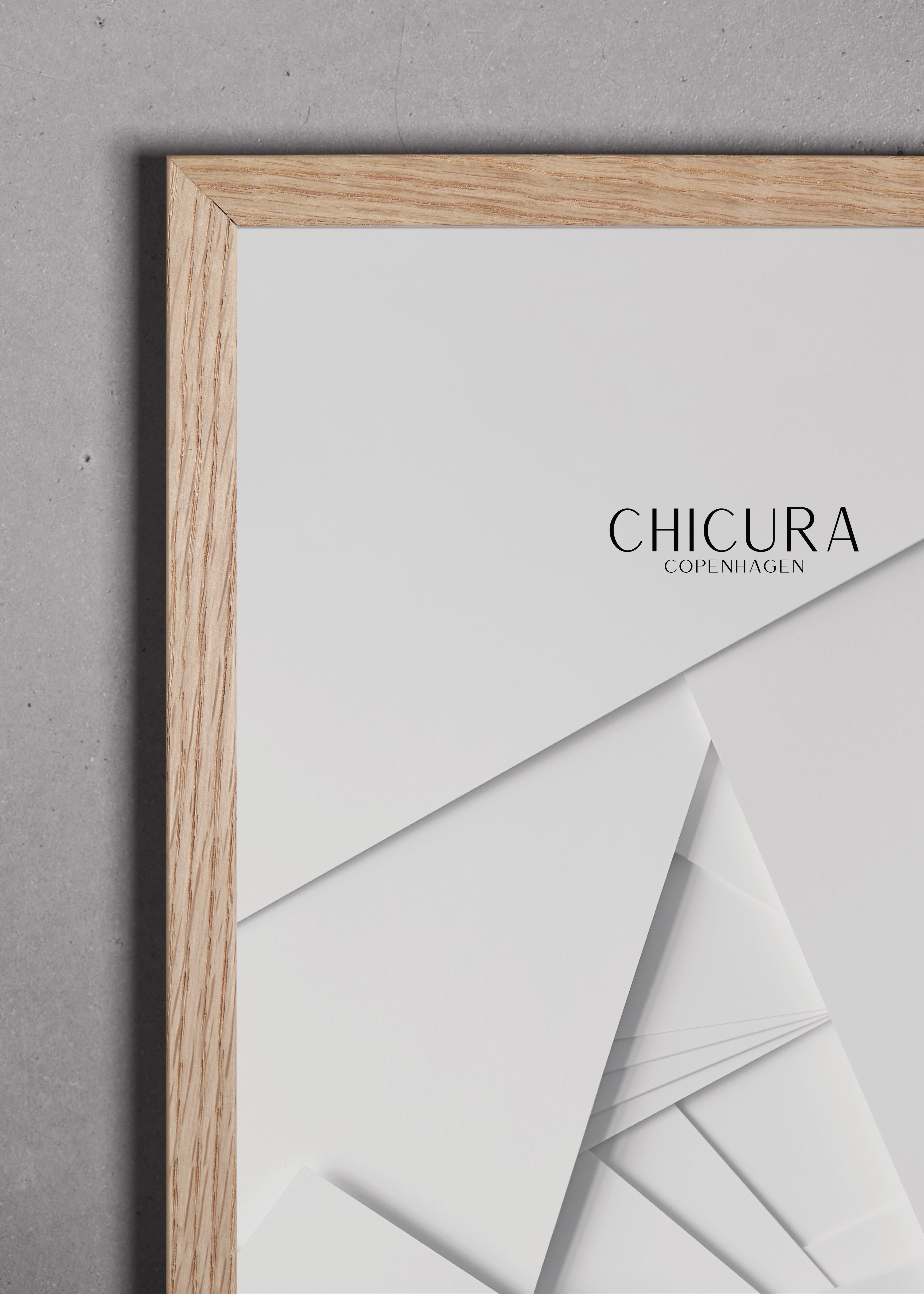 ChiCura Living, Art & Frames Træramme - A2 - Egetræ - Glas Frames / Wood Oak