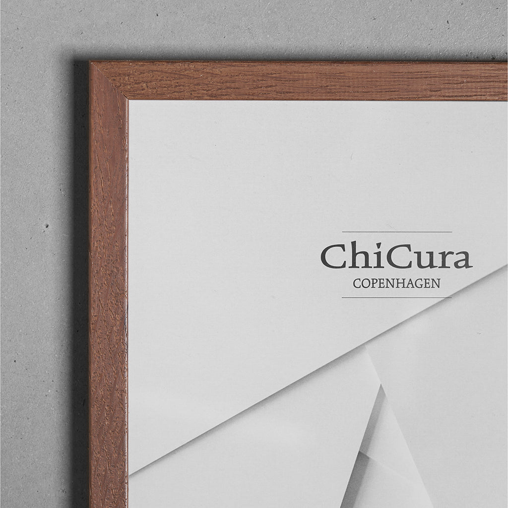 ChiCura Living, Art & Frames Wooden Frame - A3 - Brown Oak - Anti-reflective Acrylic Glass Frames / Wood Solid Brown