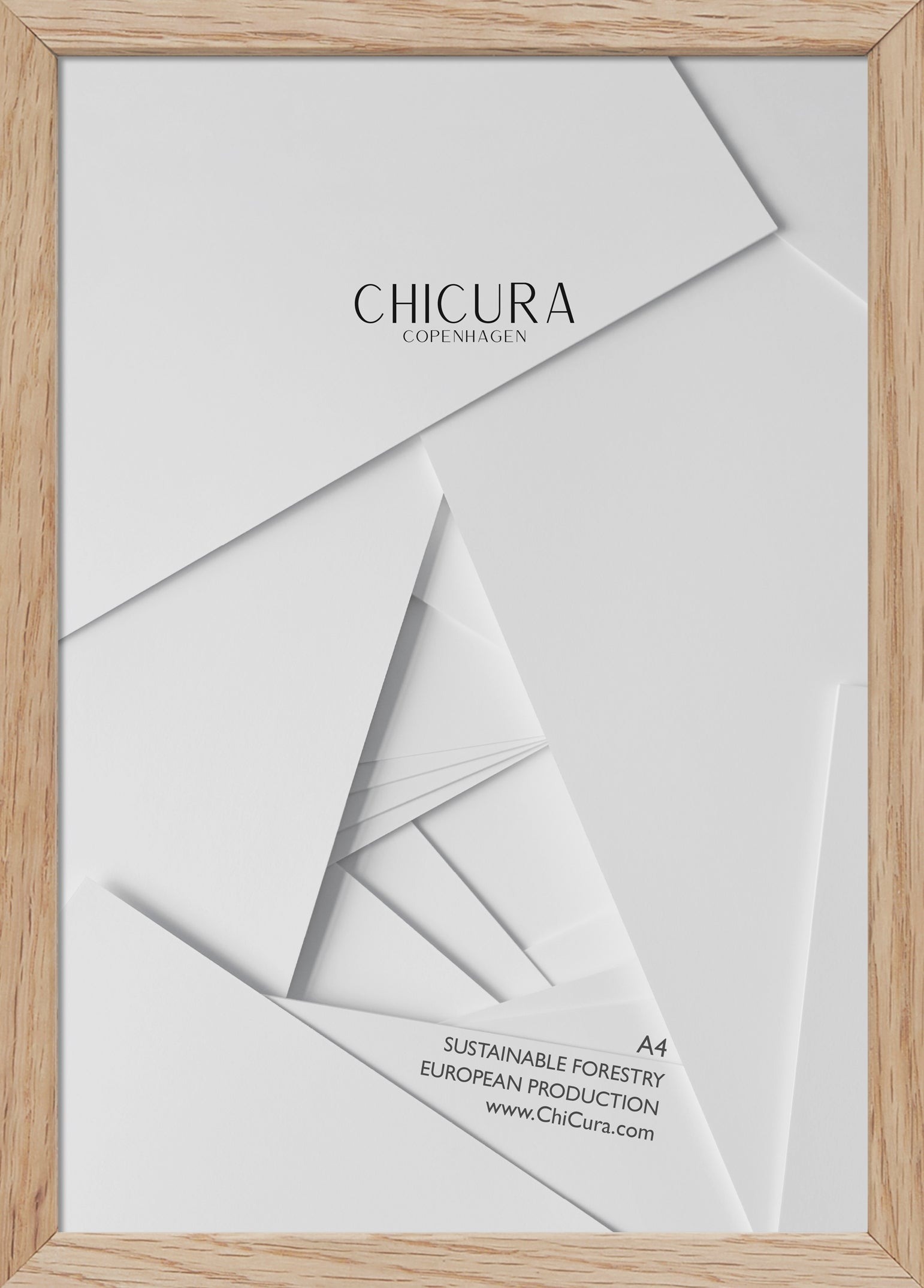 ChiCura Living, Art & Frames Træramme - A4 - Egetræ - Anti-reflektiv Akrylglas Frames / Wood Solid Oak