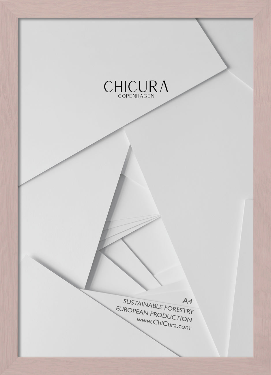ChiCura Living, Art & Frames Træramme - A4 - Rosa - Glas Frames / Wood Rose