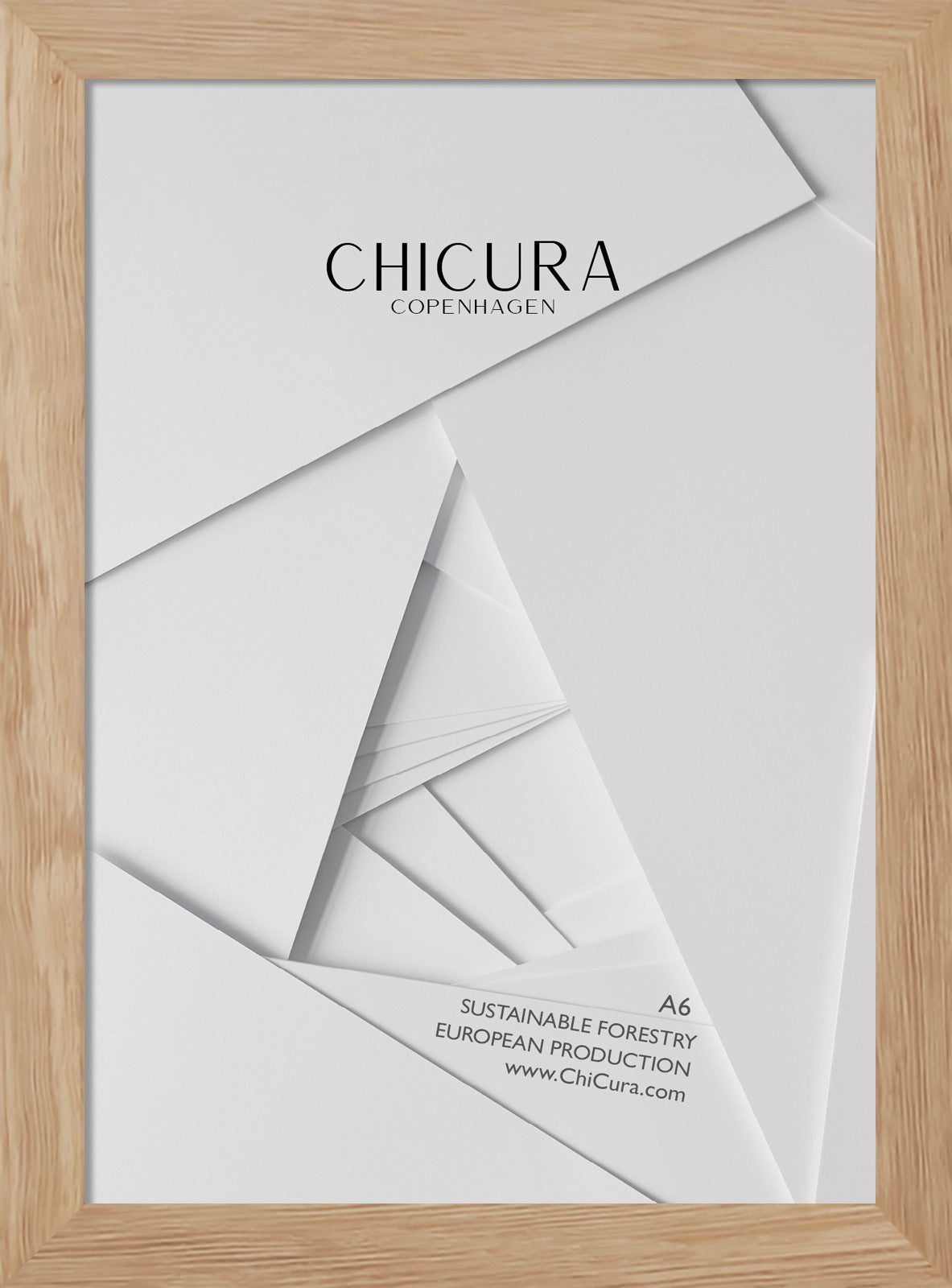 ChiCura Living, Art & Frames Træramme - A6 - Egetræ - Glas Frames / Wood Oak