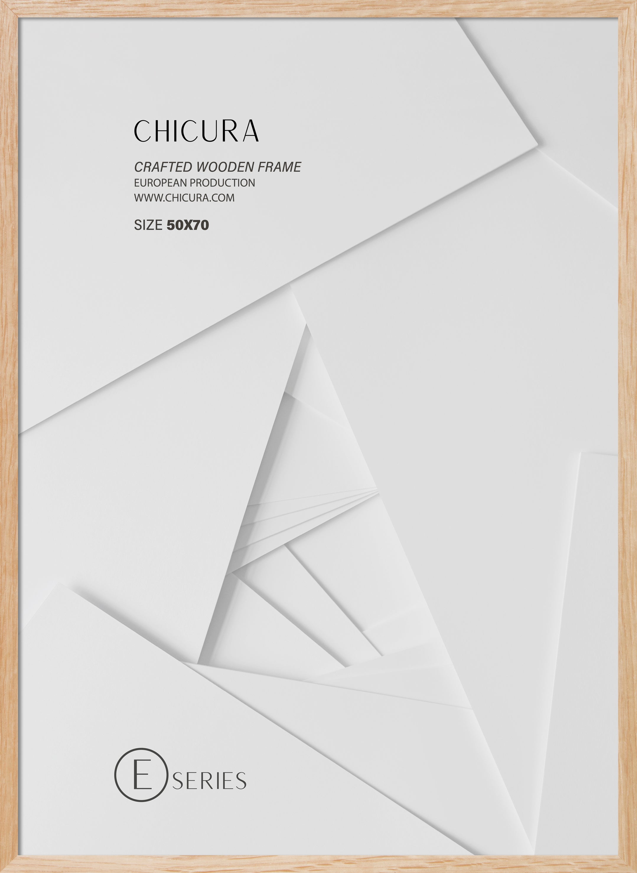 ChiCura Living, Art & Frames Træramme E - 50x70cm - Egetræ - Anti-reflektiv Akrylglas Frames / Wood E-Series Oak