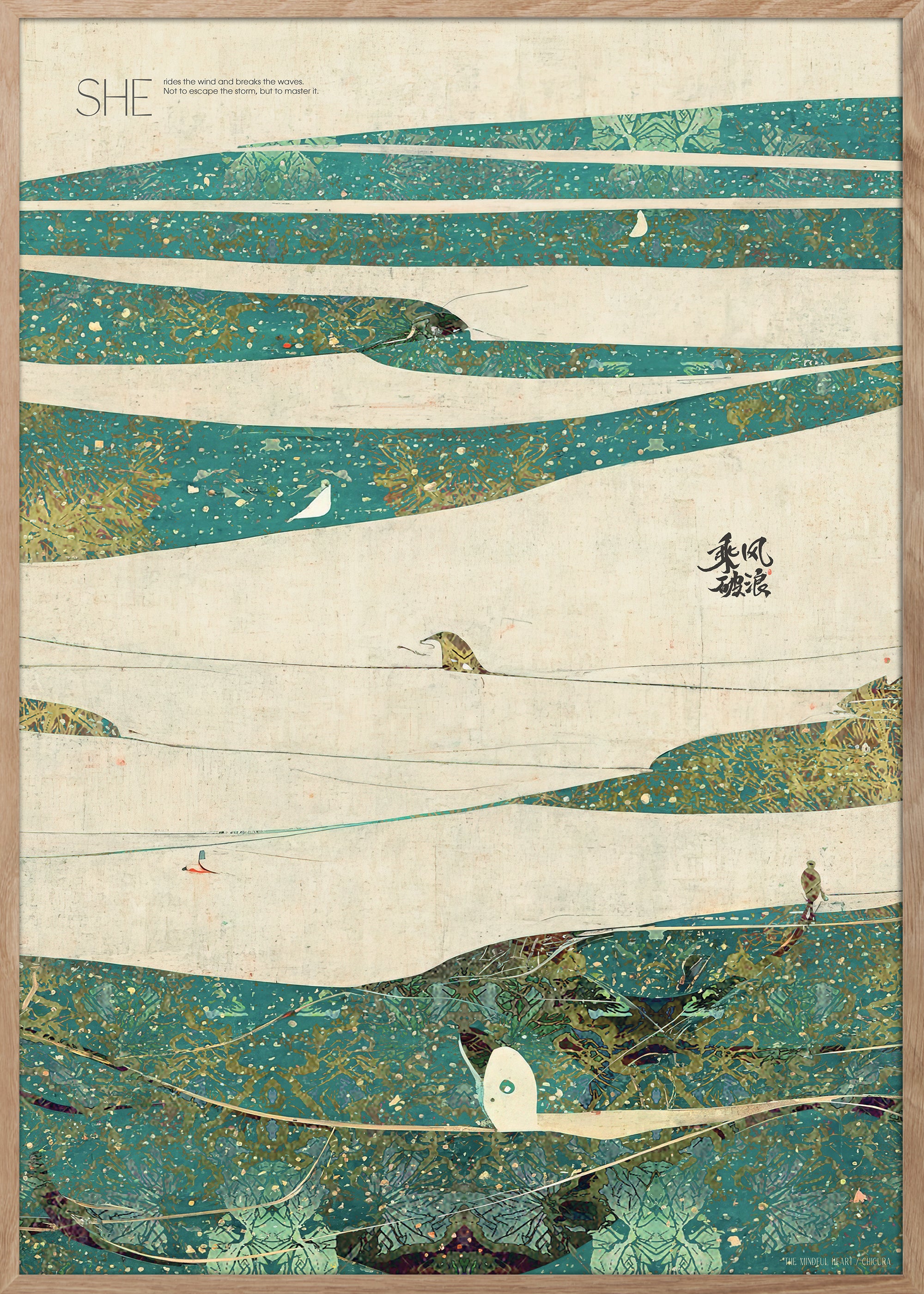 ChiCura Posters Wind And Waves Posters / The Mindful Heart 1. English Poster Quotes