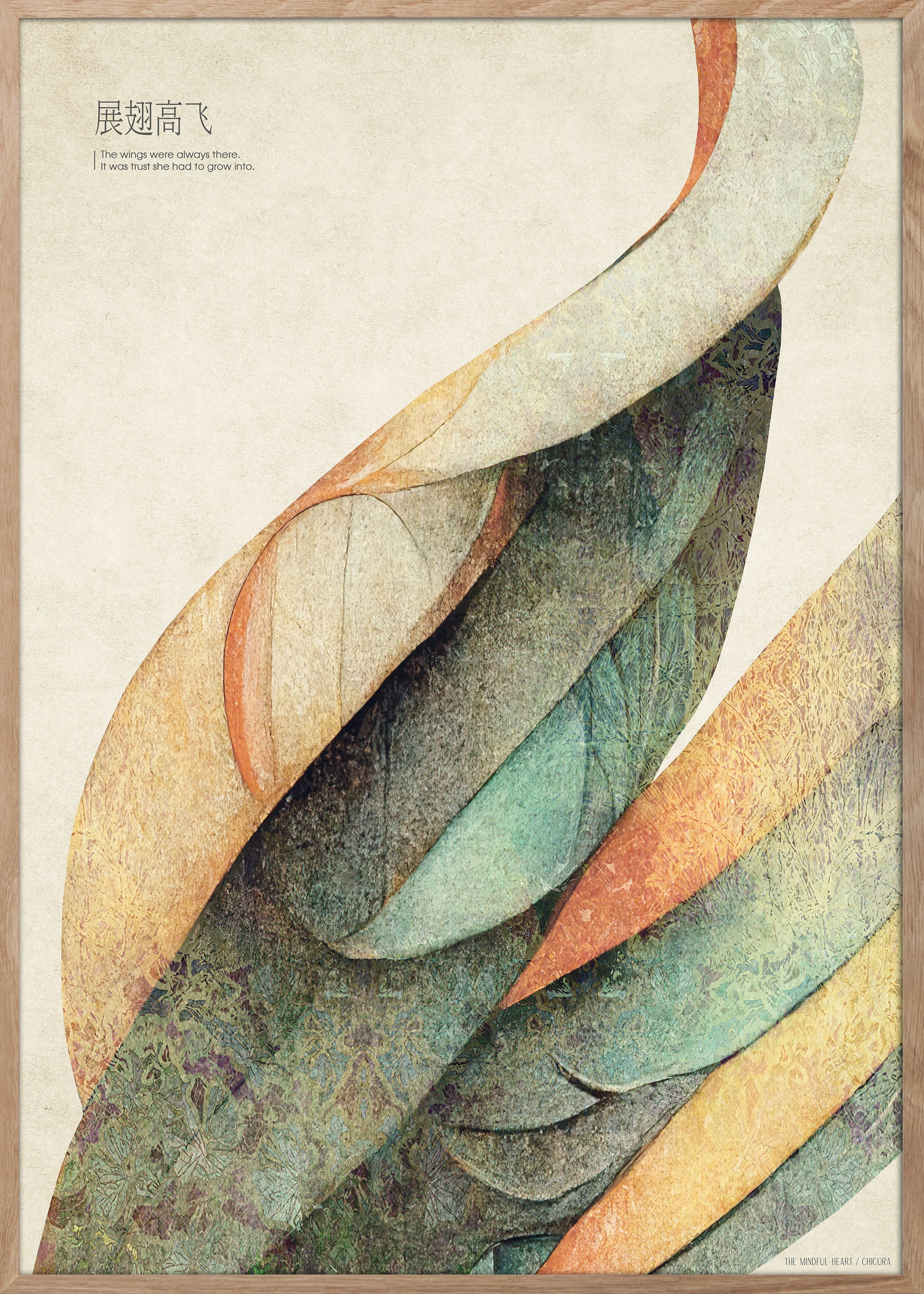 ChiCura Posters Wings Posters / The Mindful Heart 1. English Poster Quotes